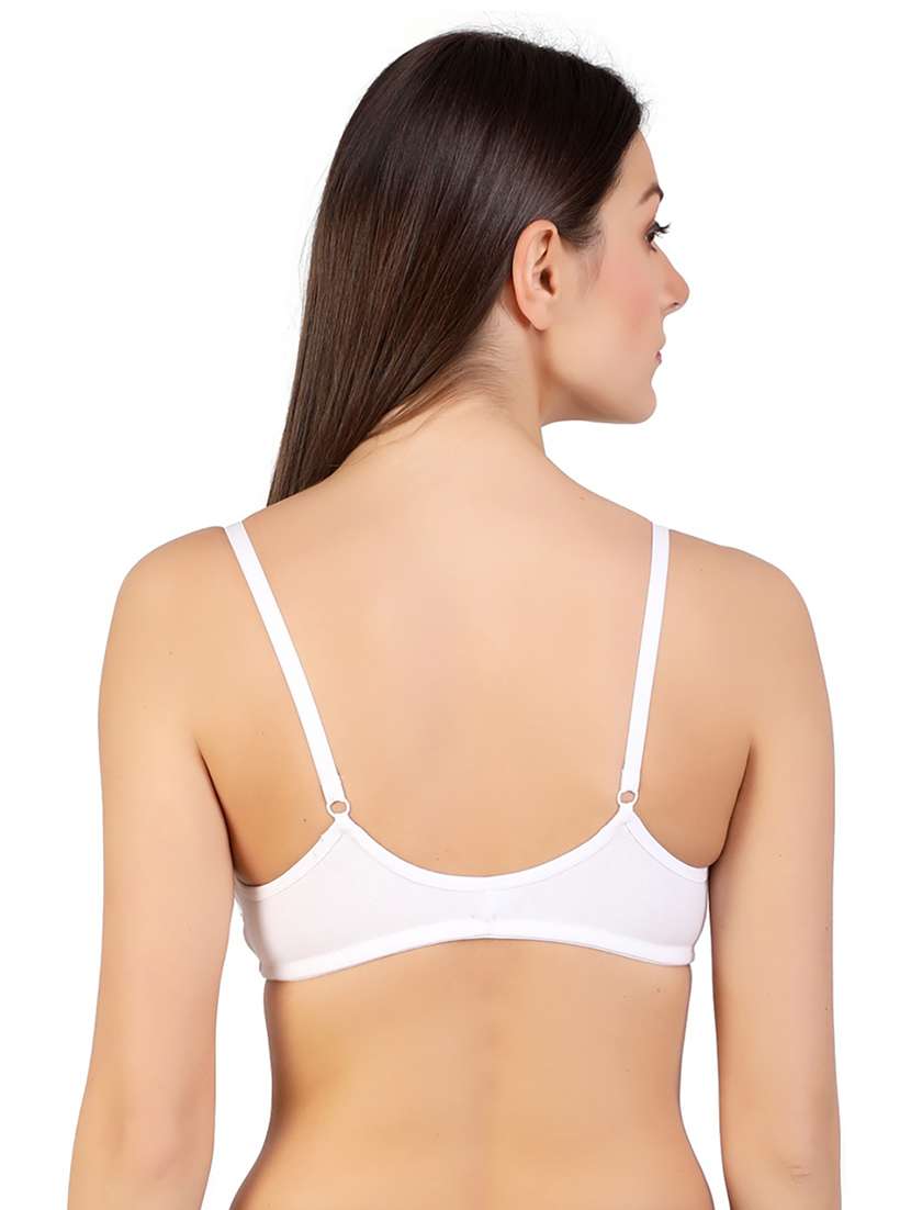 women solid front open bra - 20540135 - Standard Image - 3