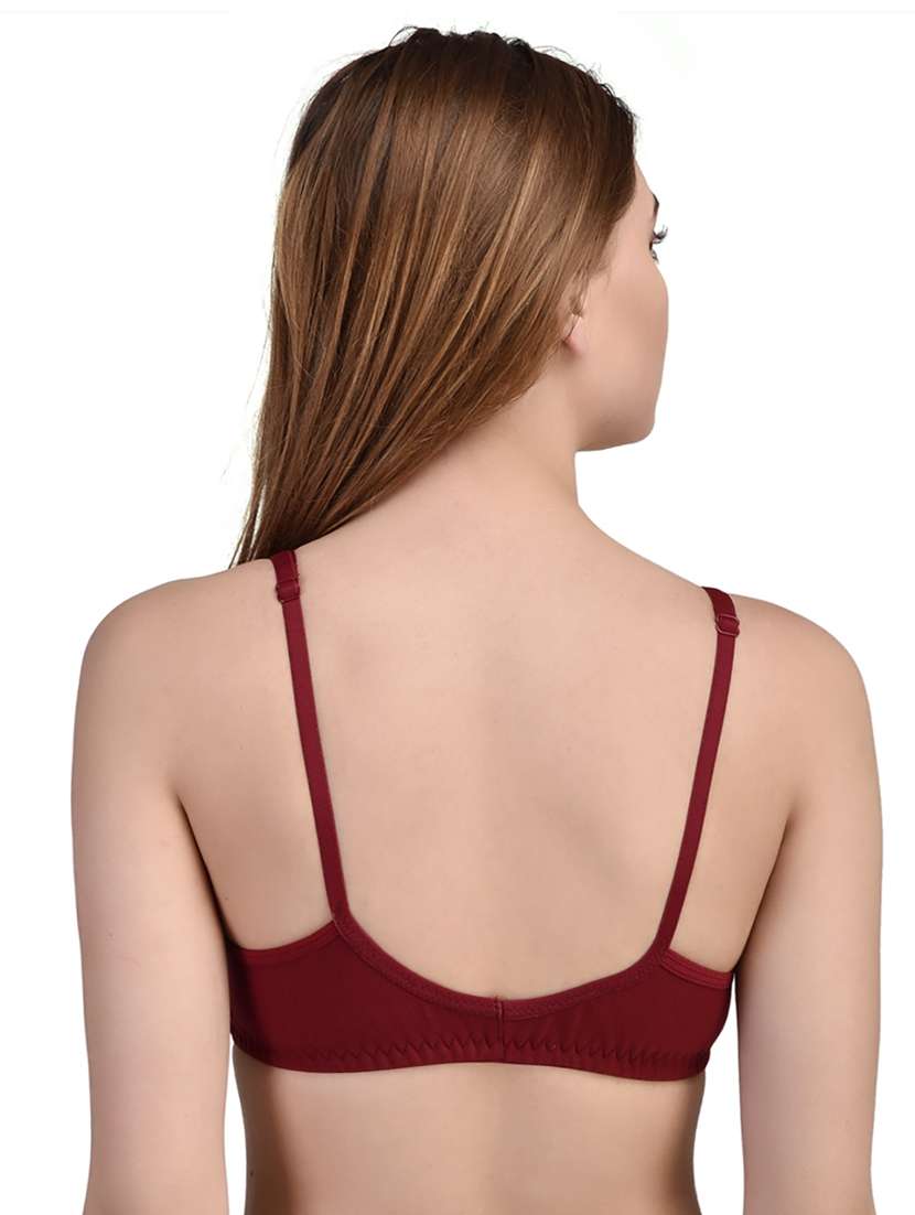 women solid front open bra - 20540153 - Standard Image - 3