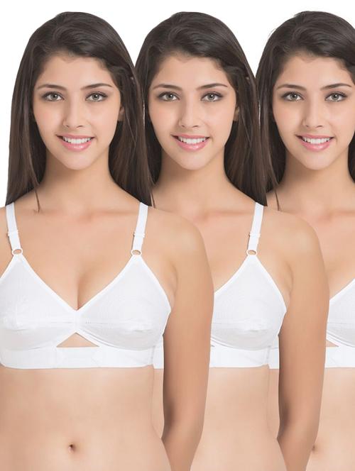 pack of 3 solid regular bra - 20540401 -  Standard Image - 0