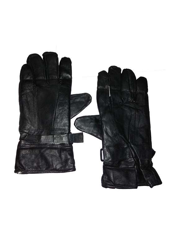 men black faux leather gloves