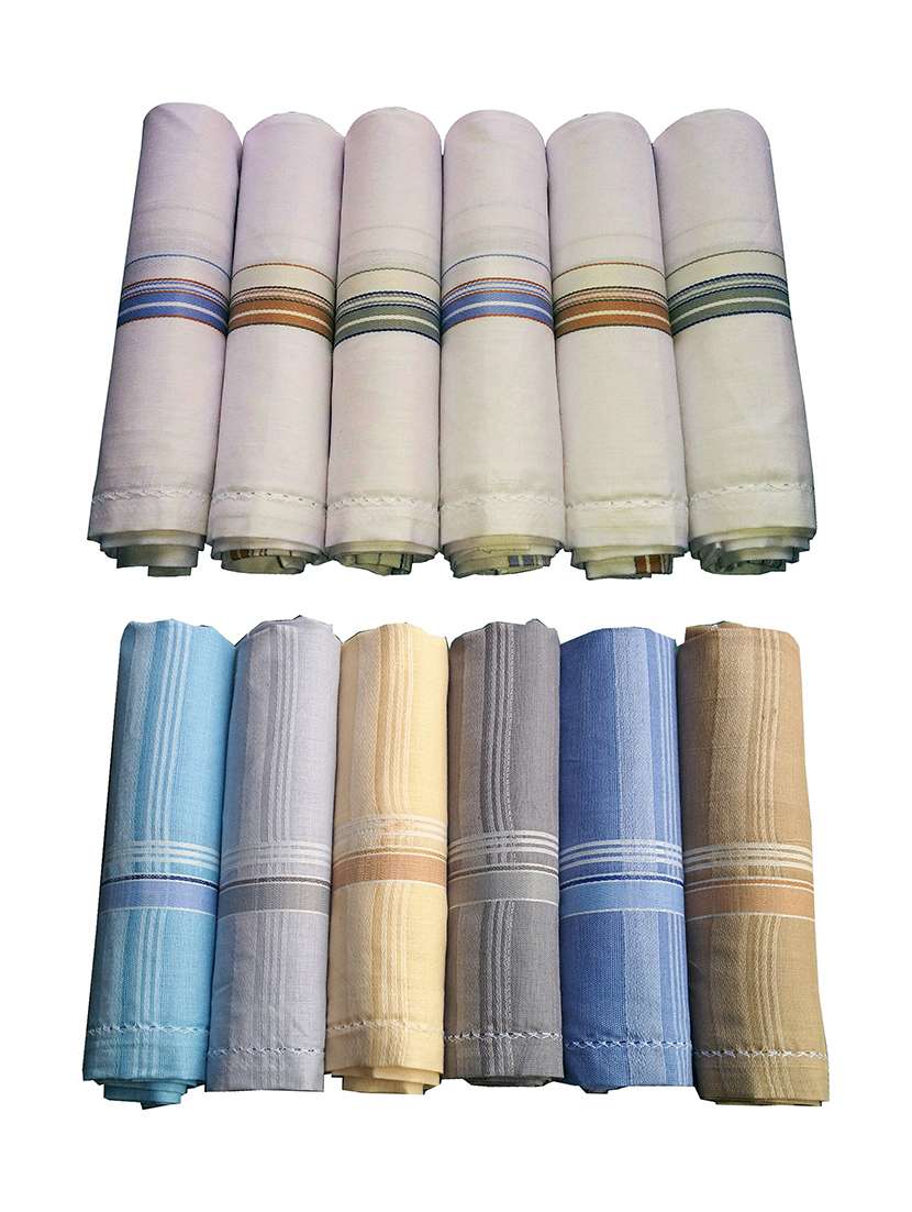men pack of 12 cotton handkerchief - 20541427 -  Standard Image - 3