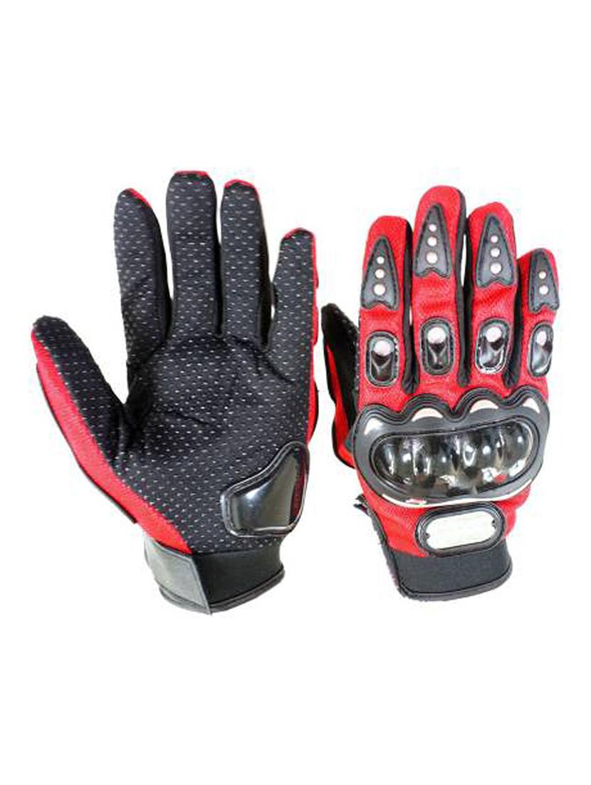 men black & red polyester gloves