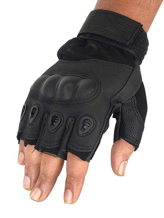 men black polyester gloves