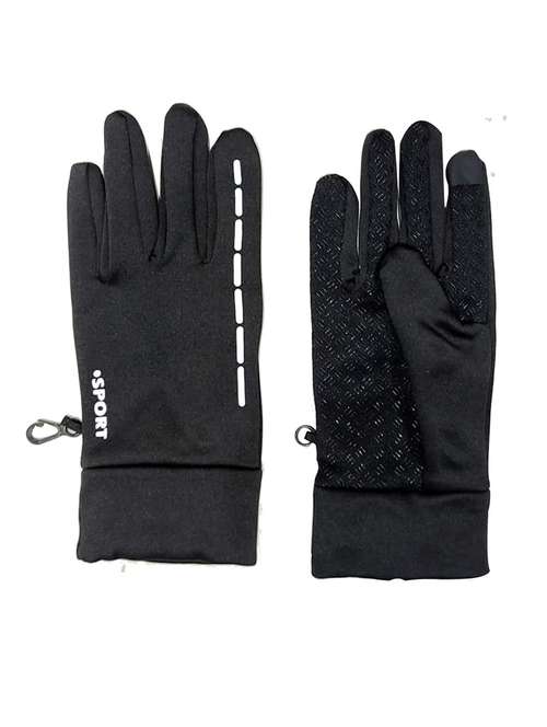 men black & white polyester gloves - 20541769 -  Standard Image - 0