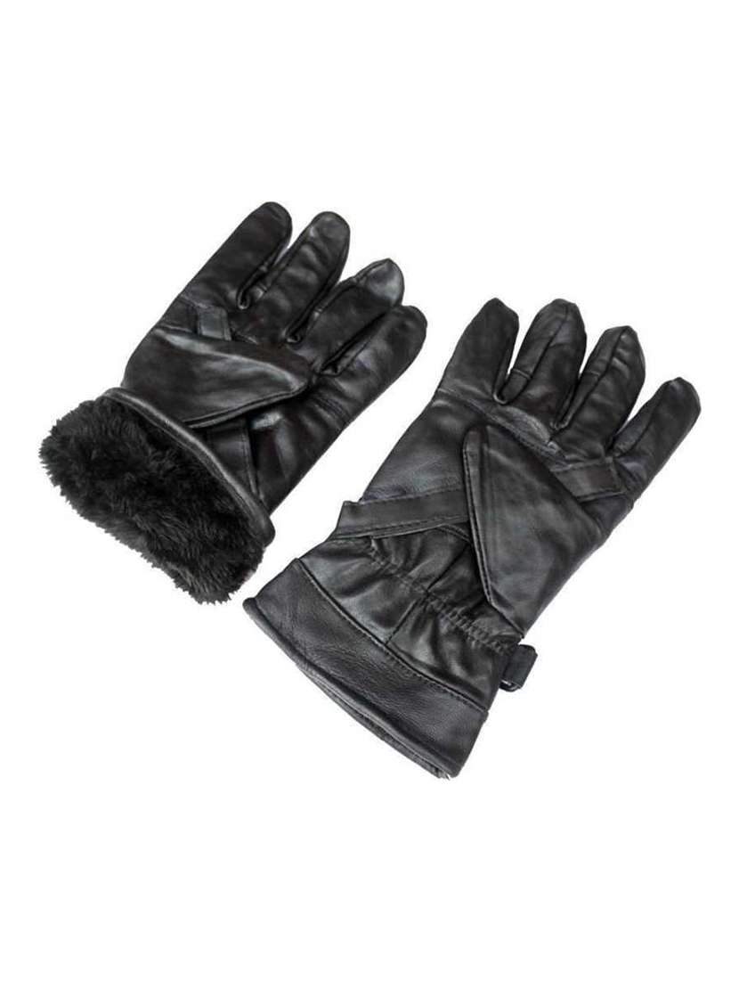 men black leatherette gloves