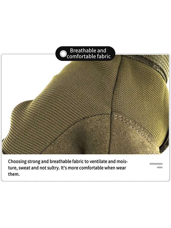 men olive fur gloves - 20541781 -  Standard Image - 3