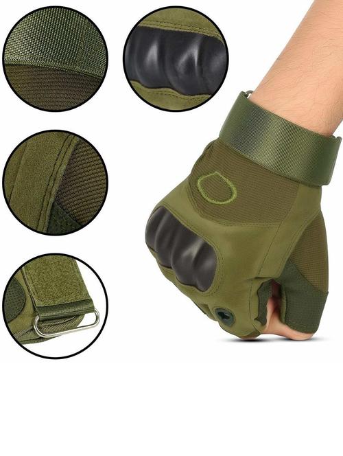 men olive polyester gloves - 20541800 - Standard Image - 0