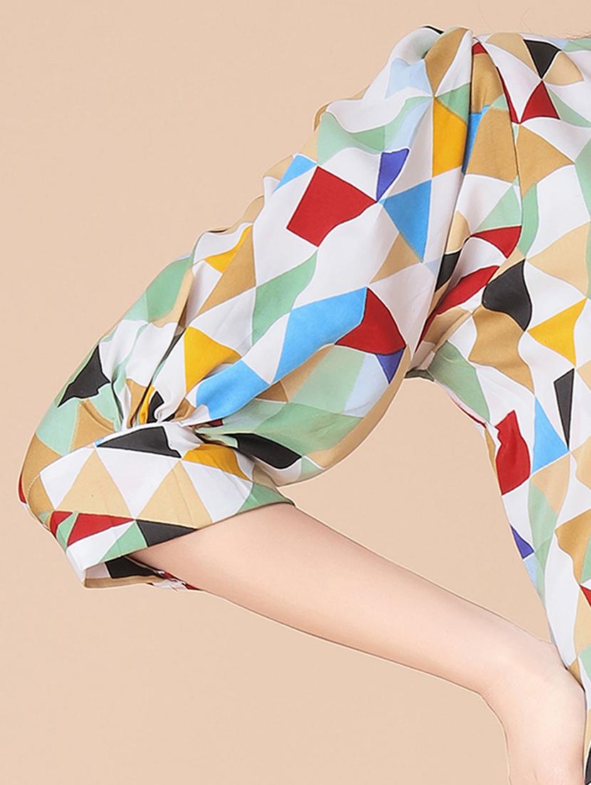 women multi coloured a-line midi dress - 20541933 - Standard Image - 3
