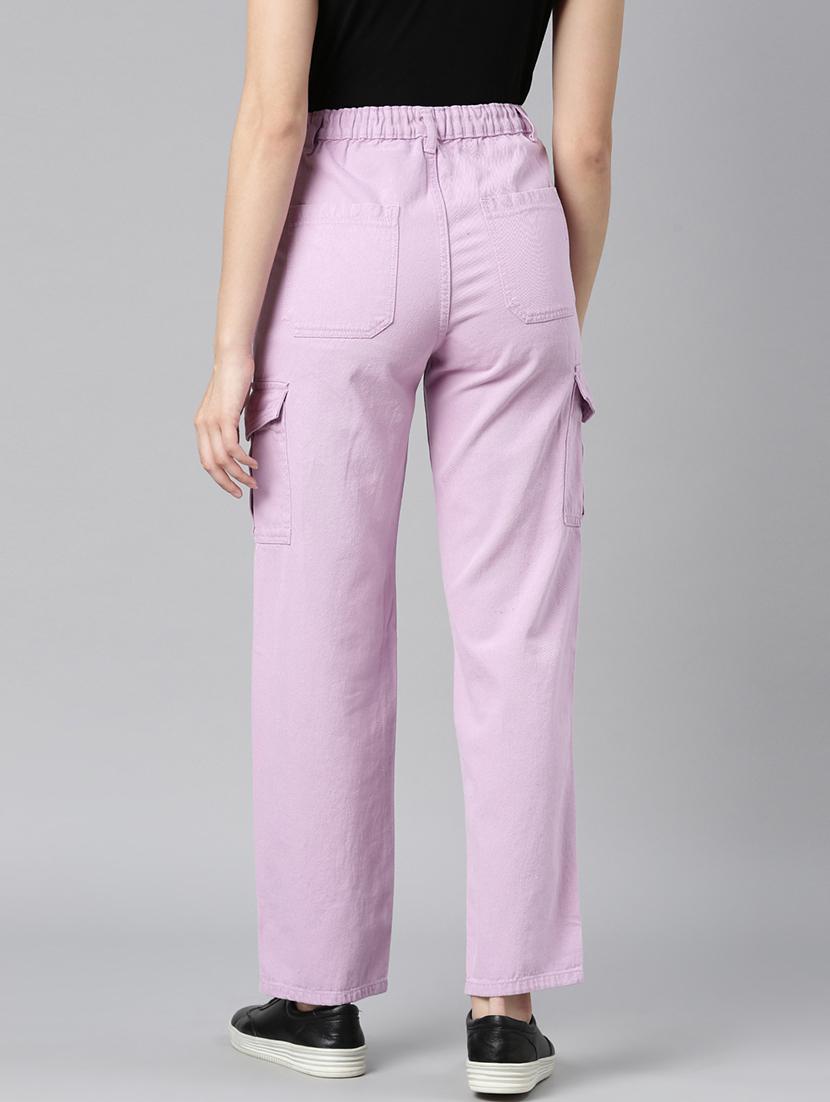 women's plain cargo jeans - 20542093 - Standard Image - 3