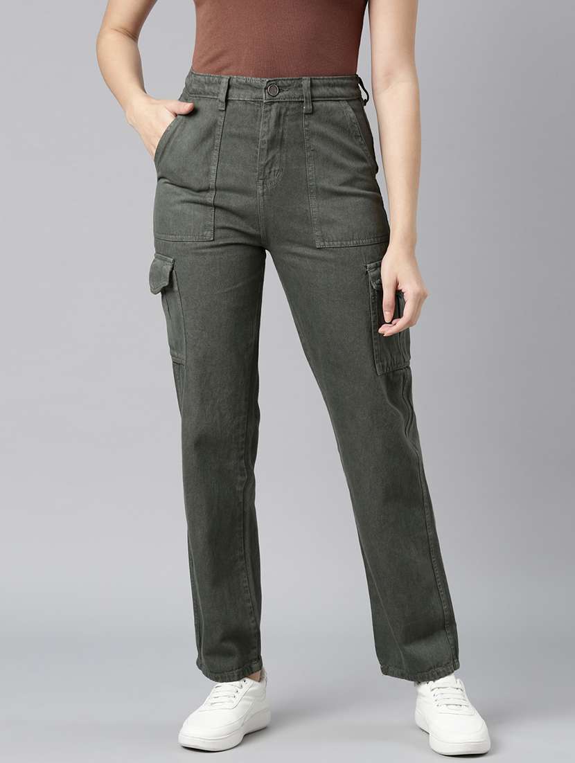 women's plain cargo jeans - 20542095 -  Zoom Image - 0