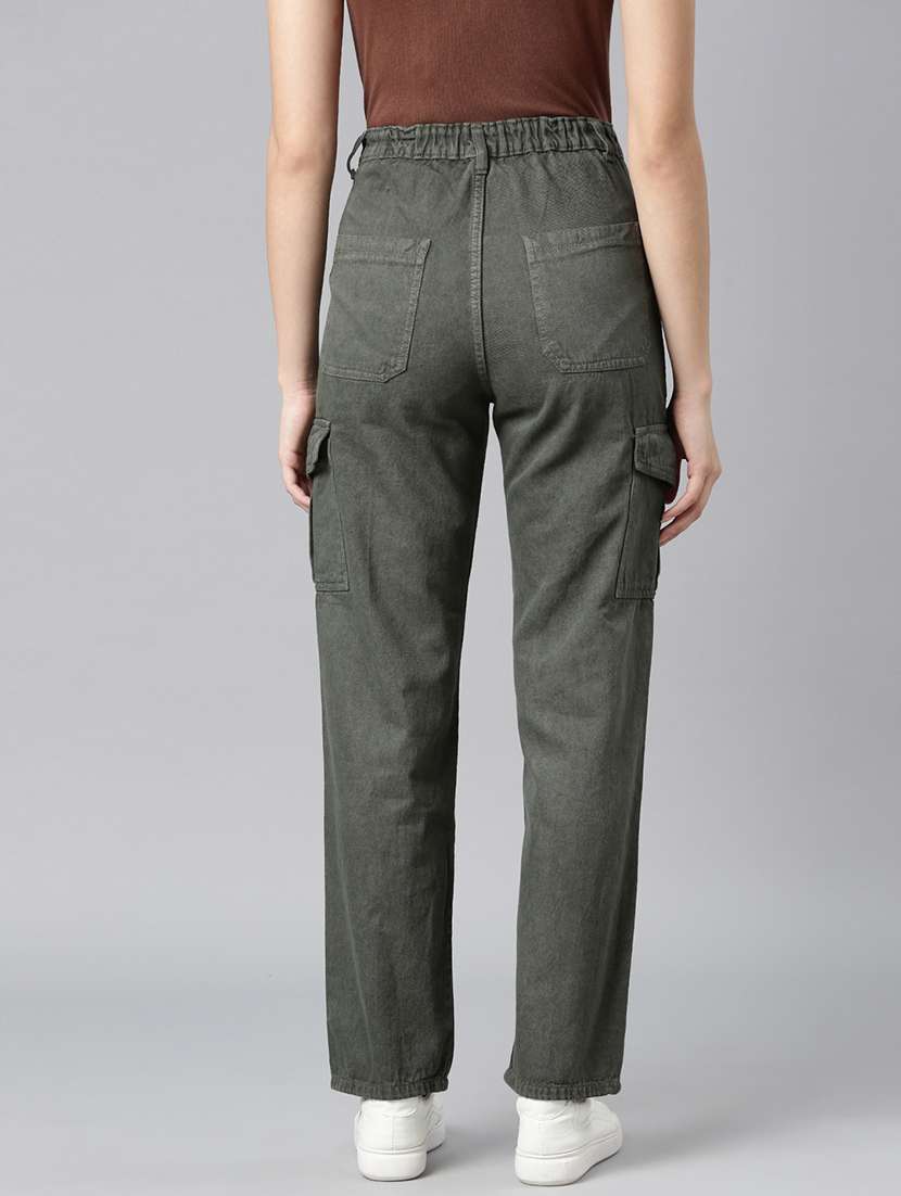 women's plain cargo jeans - 20542095 - Standard Image - 3