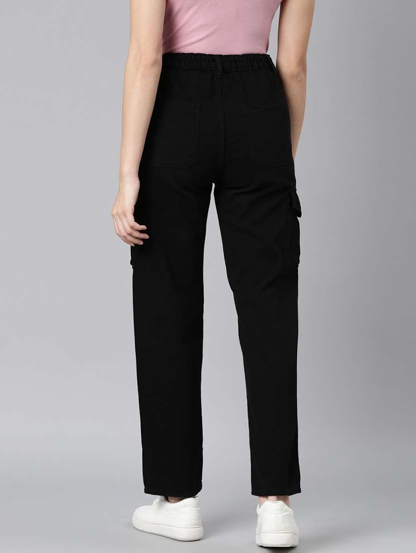women's plain cargo jeans - 20542096 - Standard Image - 3