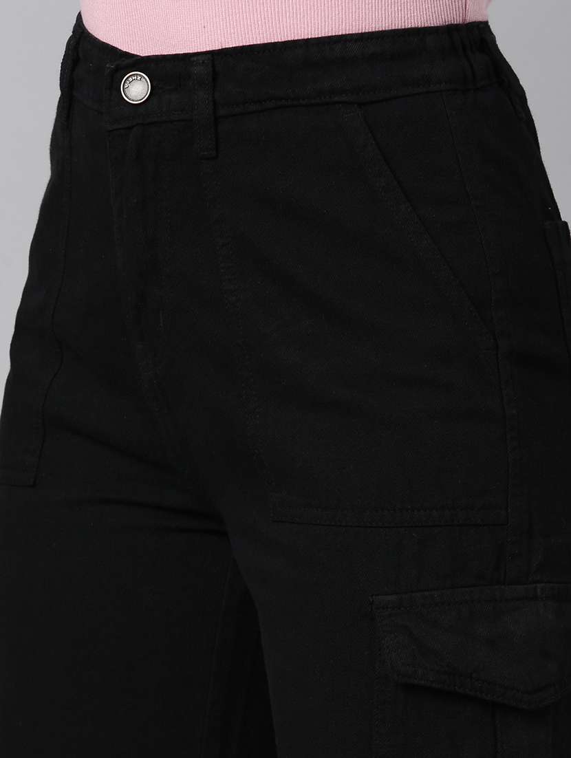women's plain cargo jeans - 20542096 - Standard Image - 5