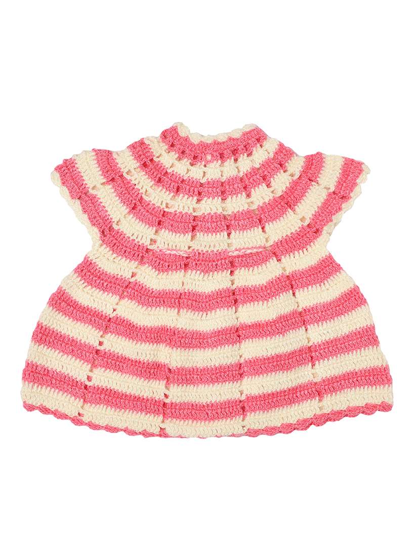 girls pink woollen frock - 20542138 -  Standard Image - 3