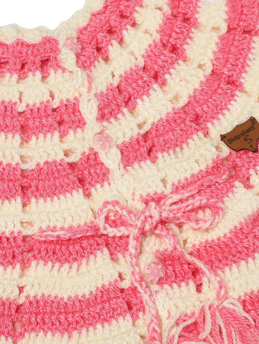 girls pink woollen frock - 20542138 -  Standard Image - 5