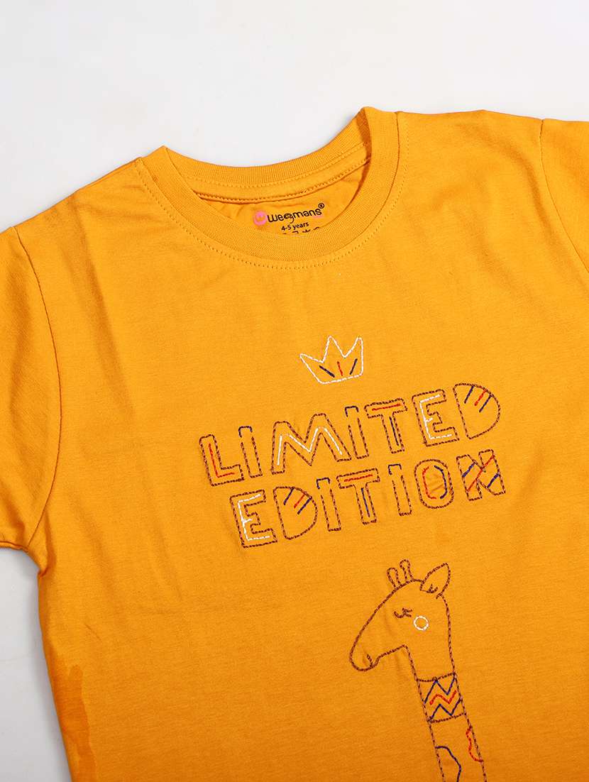 boys round neck typographic t-shirt - 20542142 -  Standard Image - 3