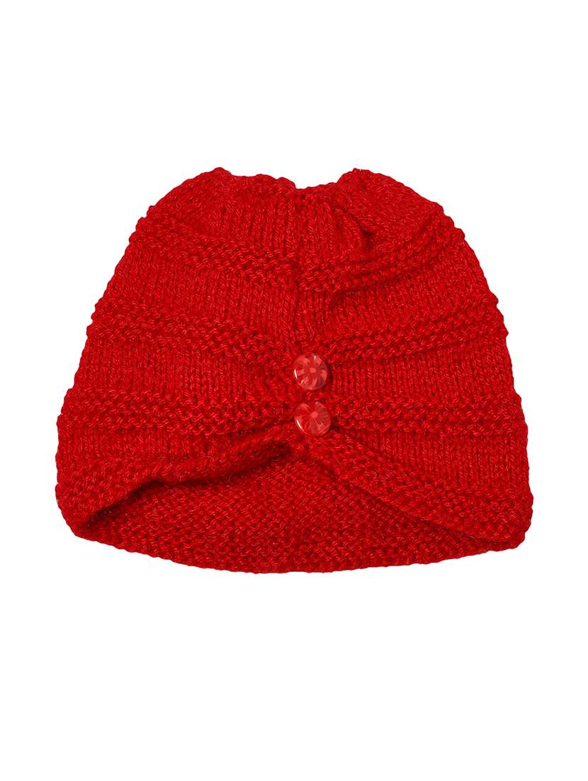 girls red self design sweater & pant set - 20542149 -  Standard Image - 3