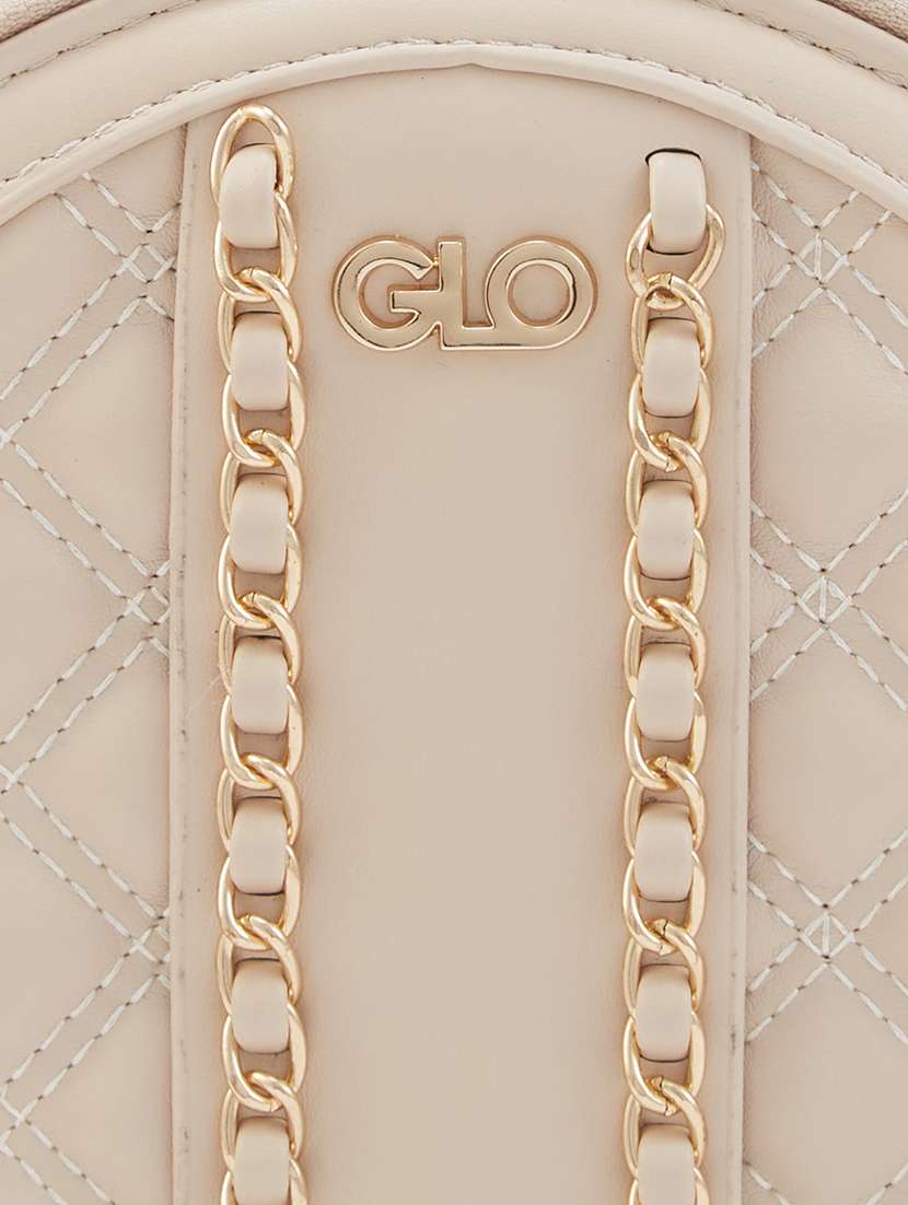 nude leatherette (pu) sling bag - 20546354 -  Standard Image - 3