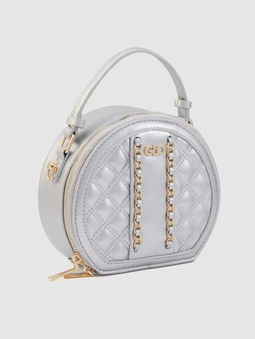 silver leatherette (pu) sling bag - 20546355 - Standard Image - 5