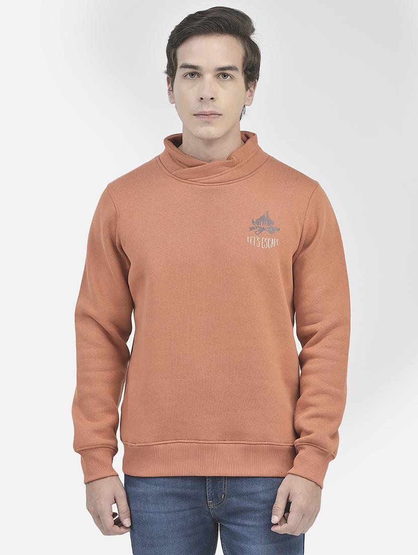 men long sleeves front & back print sweatshirt