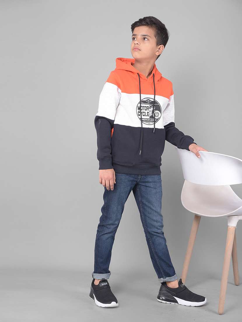 boys color block graphic printed hooded sweatshirt - 20547087 -  Standard Image - 3