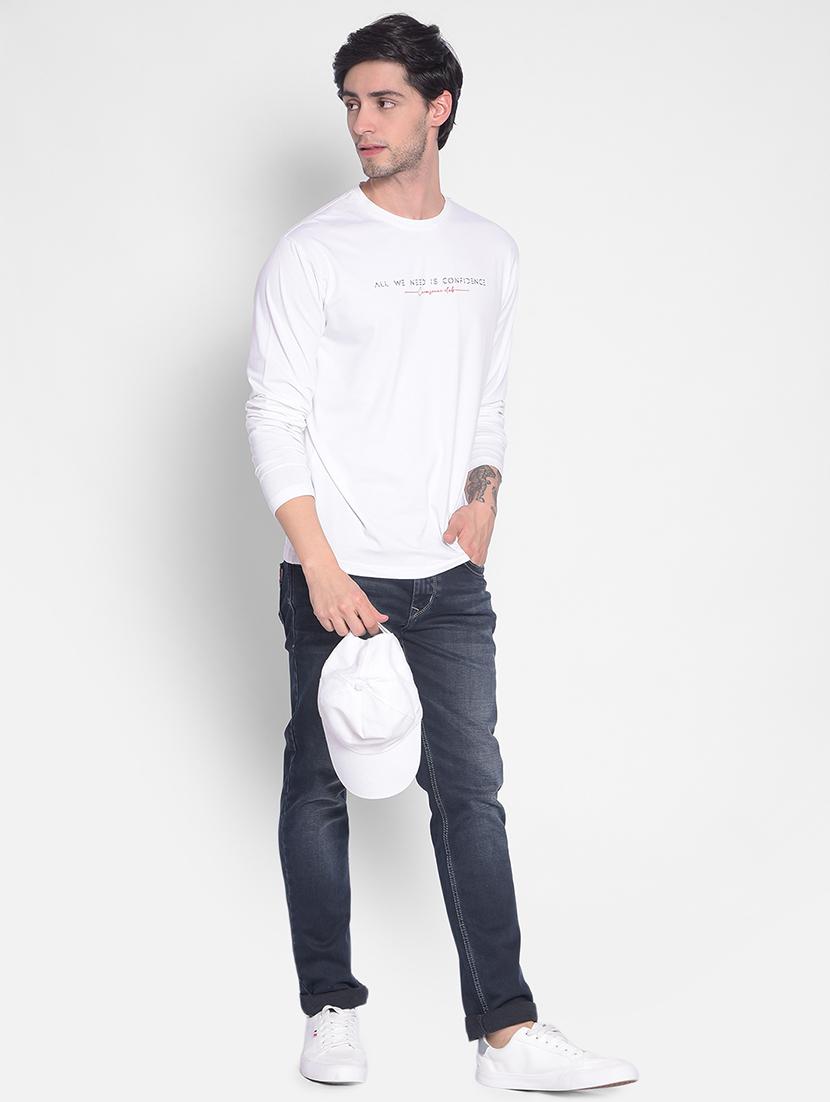 men white chest printed regular t-shirt - 20547163 - Standard Image - 3