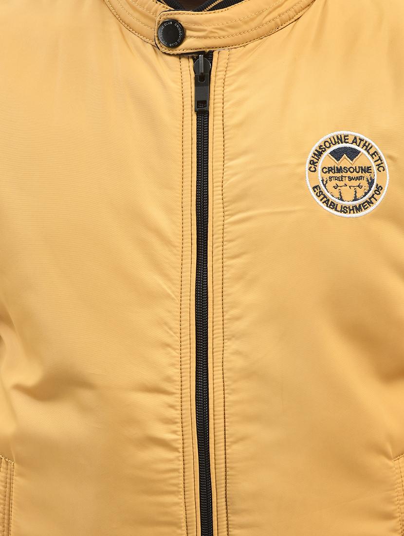 boys mustard solid full sleeve bomber jacket - 20547202 - Standard Image - 3