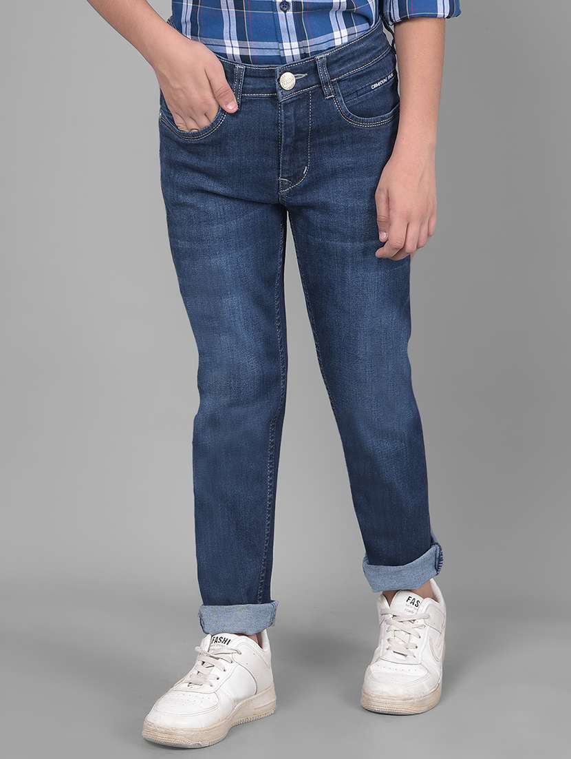 boy's plain slim fit jeans