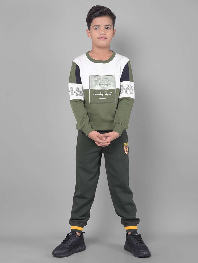 boys green solid jogger - 20547220 -  Standard Image - 3