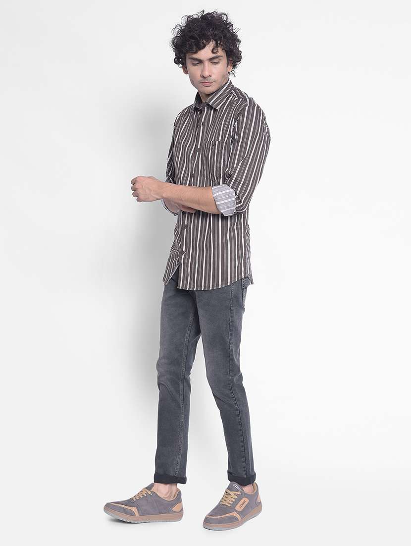 men all over striped casual shirt - 20547349 -  Standard Image - 3
