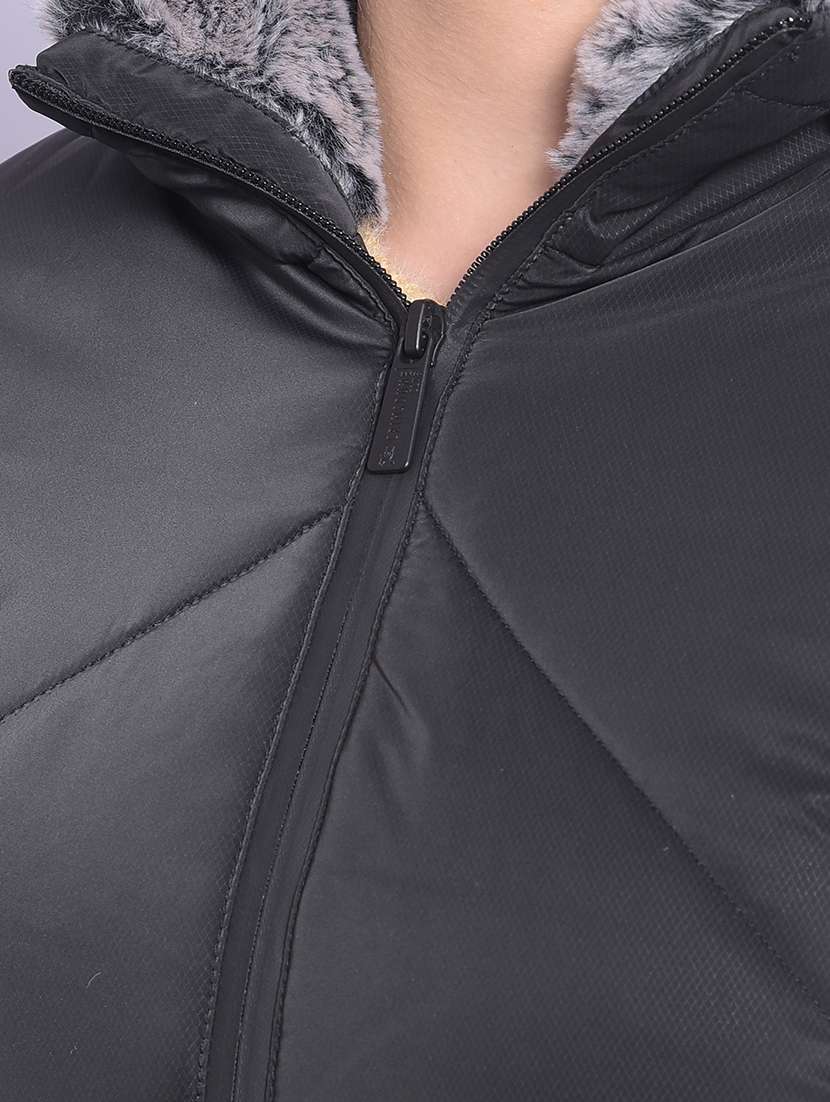 women fur detailed quilted puffer jacket - 20547368 - Standard Image - 3