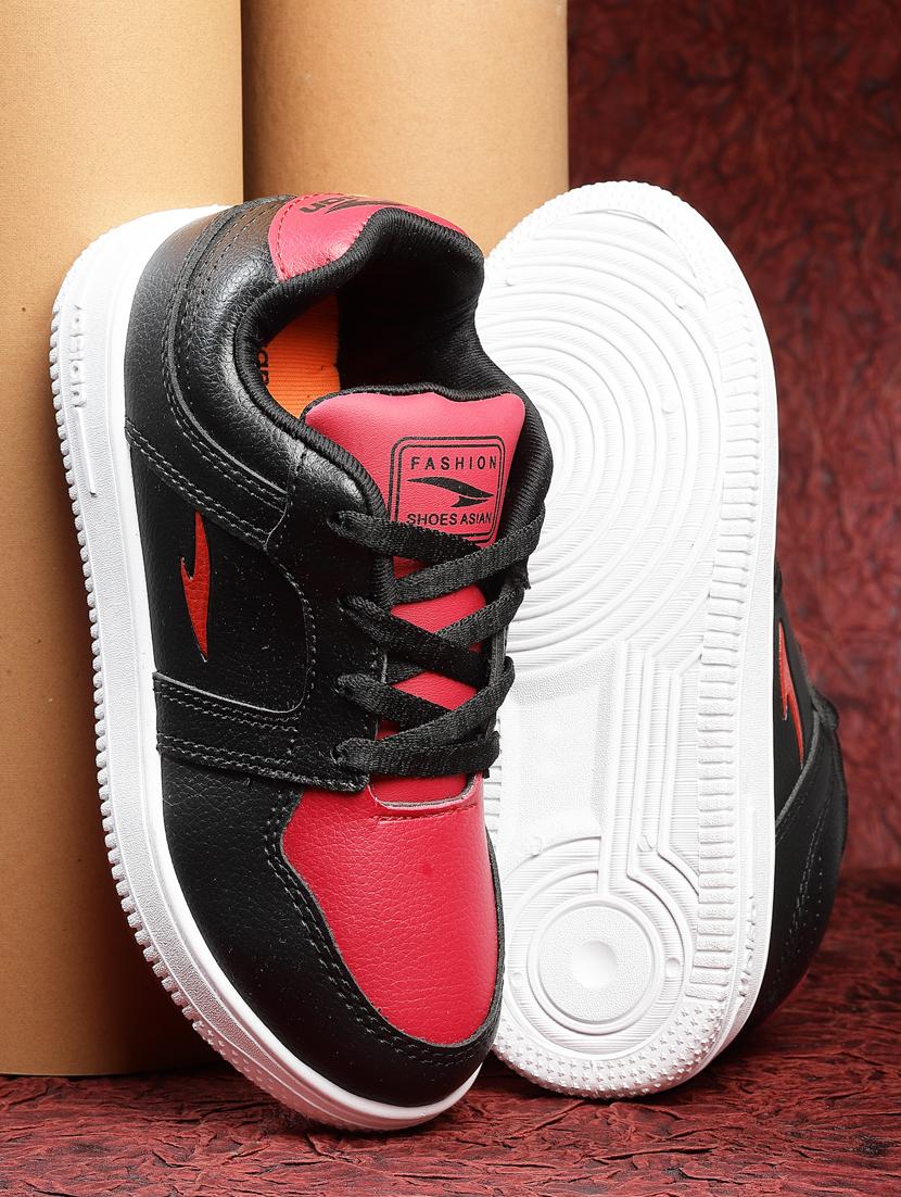 boys red & black color blocked sneaker - 20547505 -  Zoom Image - 0