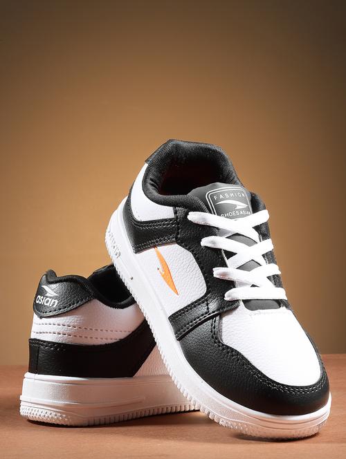 boys white & black color blocked sneaker - 20547507 - Standard Image - 0