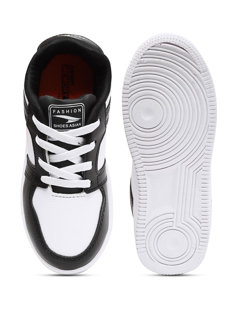 boys white & black color blocked sneaker - 20547507 - Standard Image - 5