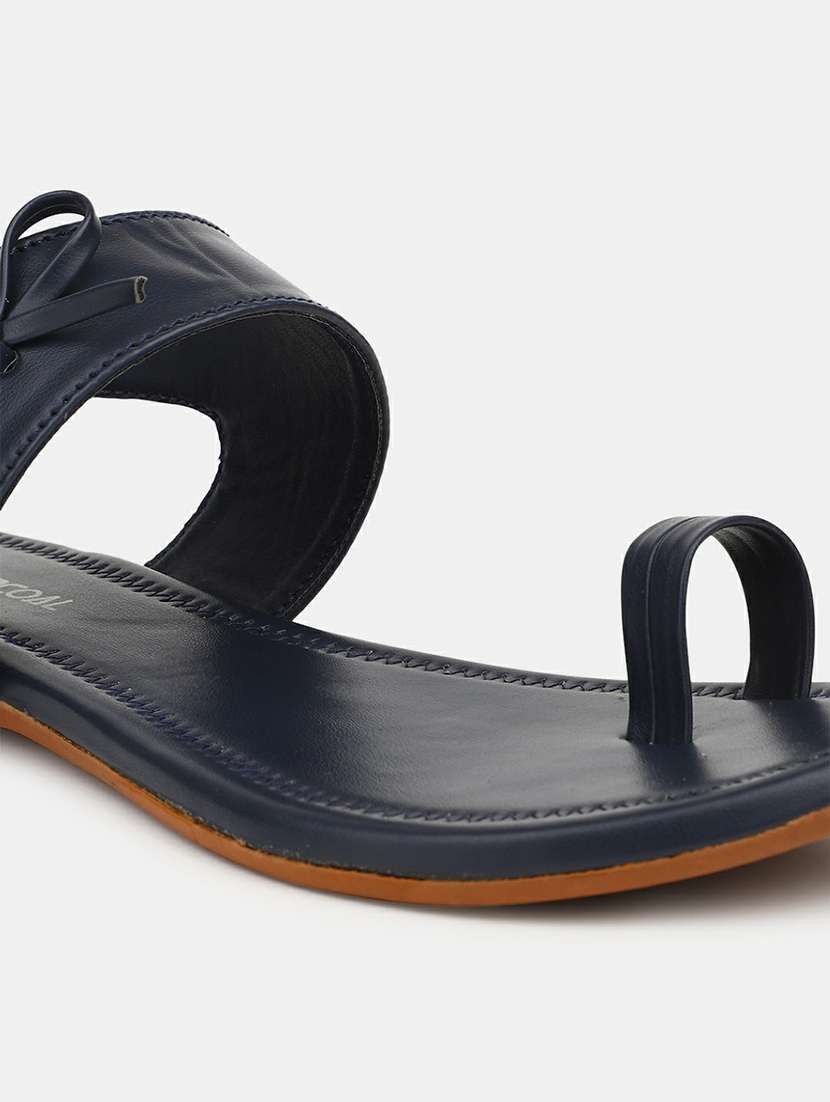 navy blue pu sandals - 20548159 -  Standard Image - 3