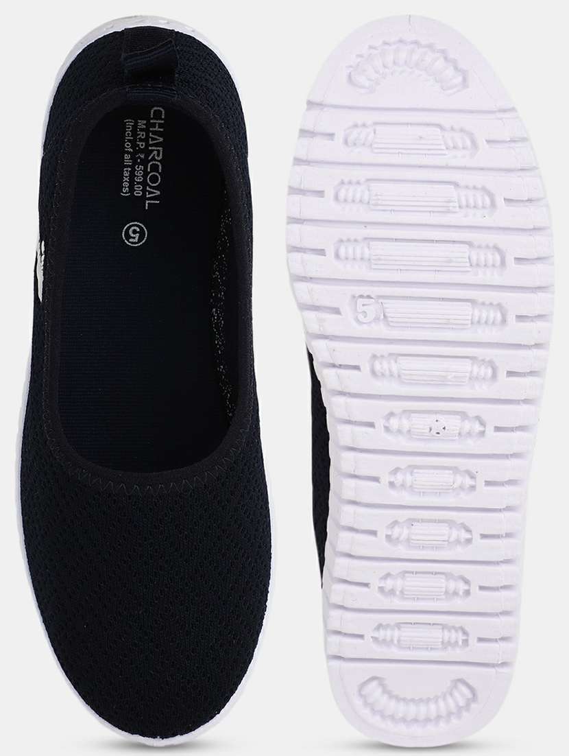 navy blue pu slip on sports shoes - 20548890 -  Standard Image - 5