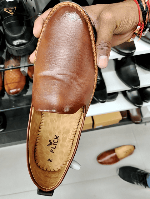tan synthetic slip on loafers - 20549349 -  Standard Image - 0