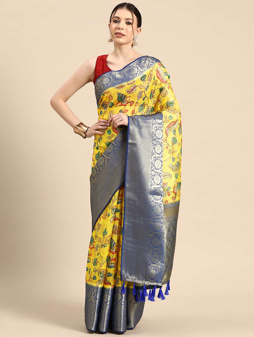 women's self design yellow colored saree - 20550316 - Zoom Image - 0