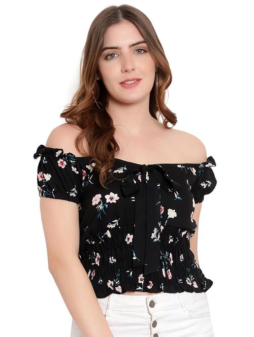 women floral print smocked detailed top - 20550703 - Standard Image - 0