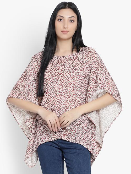 multi colored crepe regular top - 20551341 -  Standard Image - 0