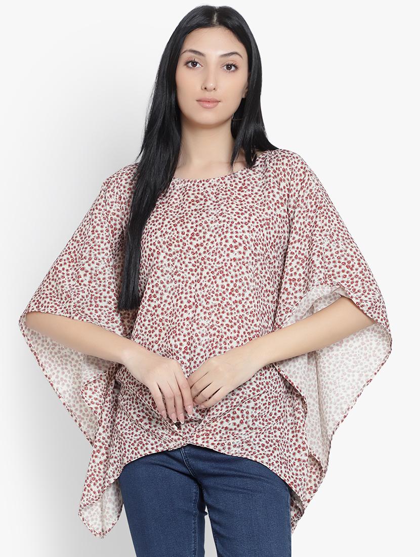 multi colored crepe regular top - 20551341 -  Zoom Image - 0