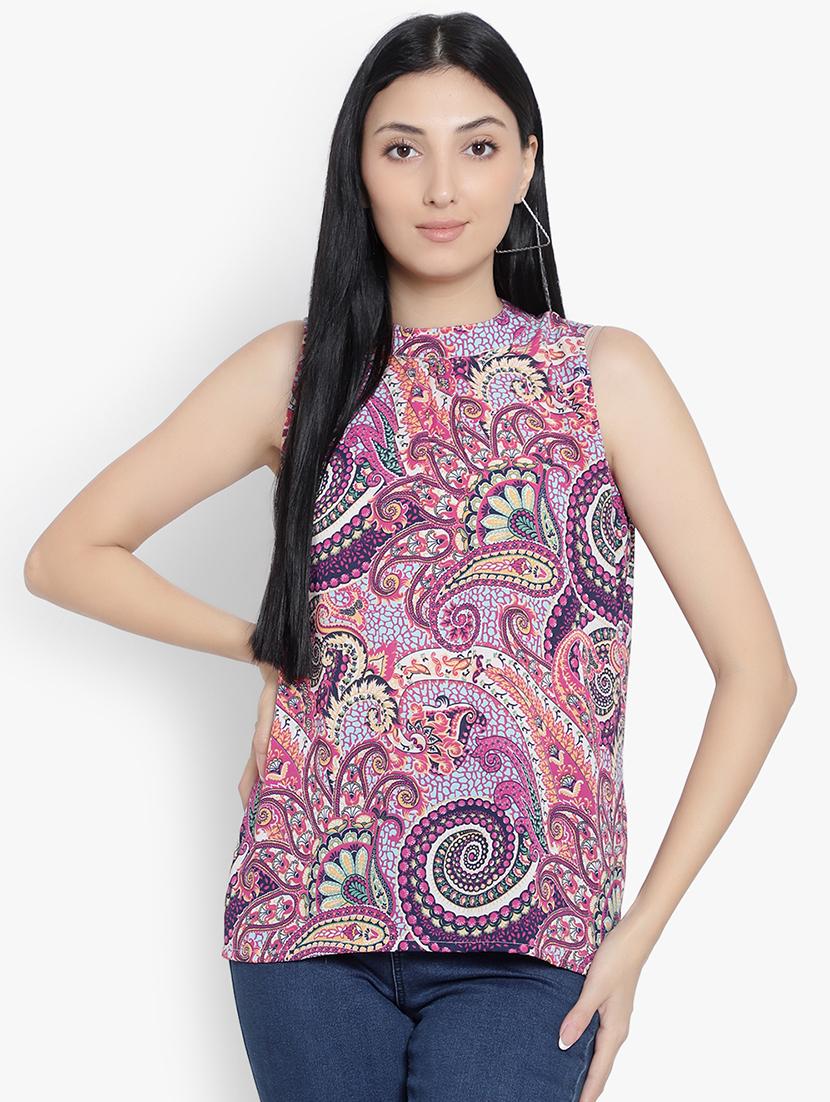 multi colored rayon regular top - 20551377 - Zoom Image - 0