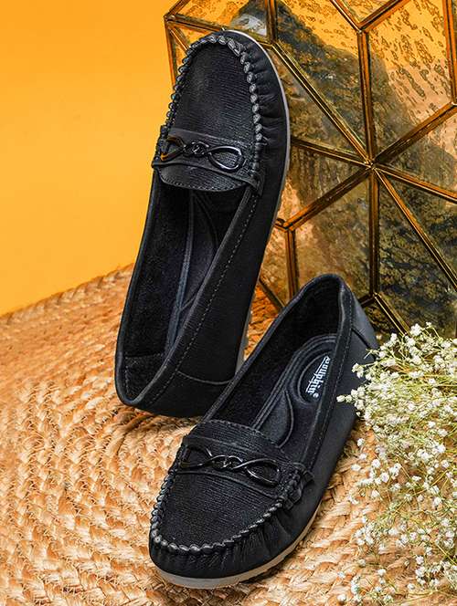 women black slip on loafers - 20551547 -  Standard Image - 0