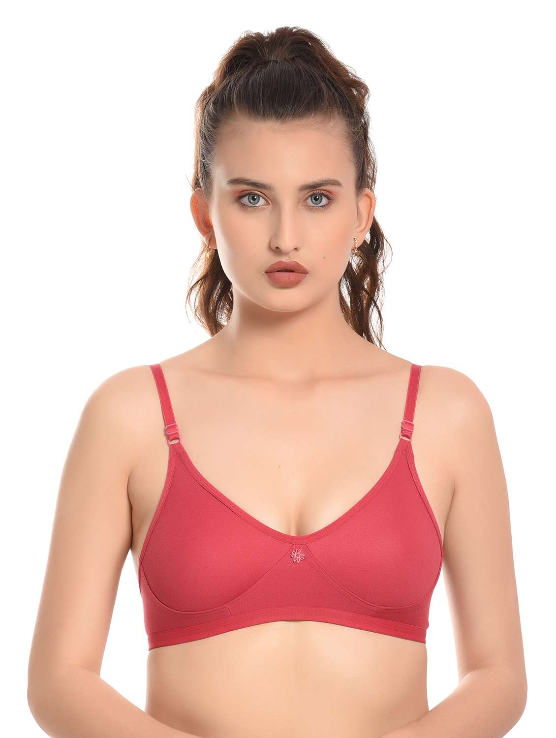 women pack of 2 solid t-shirt bra - 20551865 -  Standard Image - 5