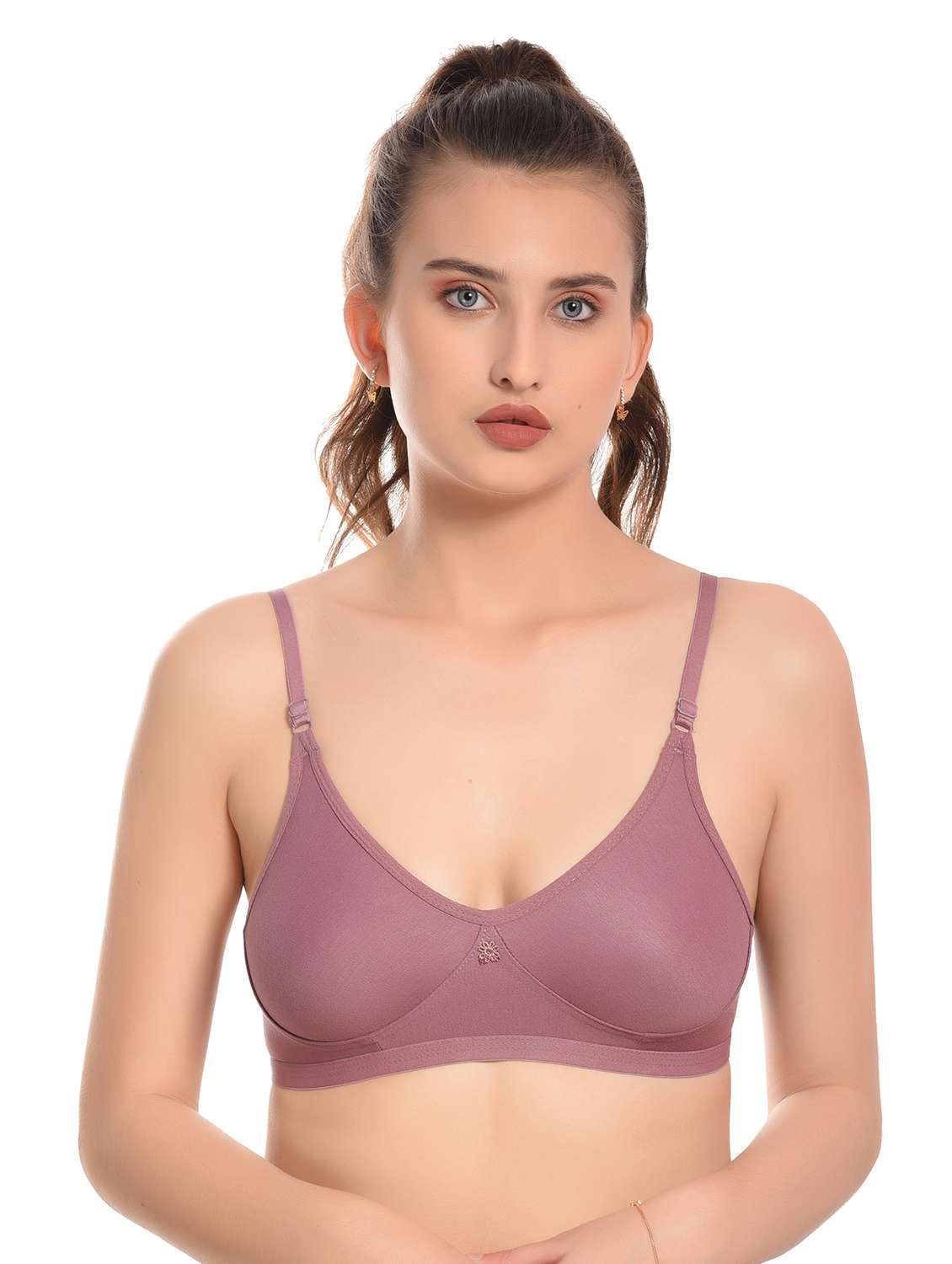 women pack of 2 solid t-shirt bra - 20551867 -  Standard Image - 5
