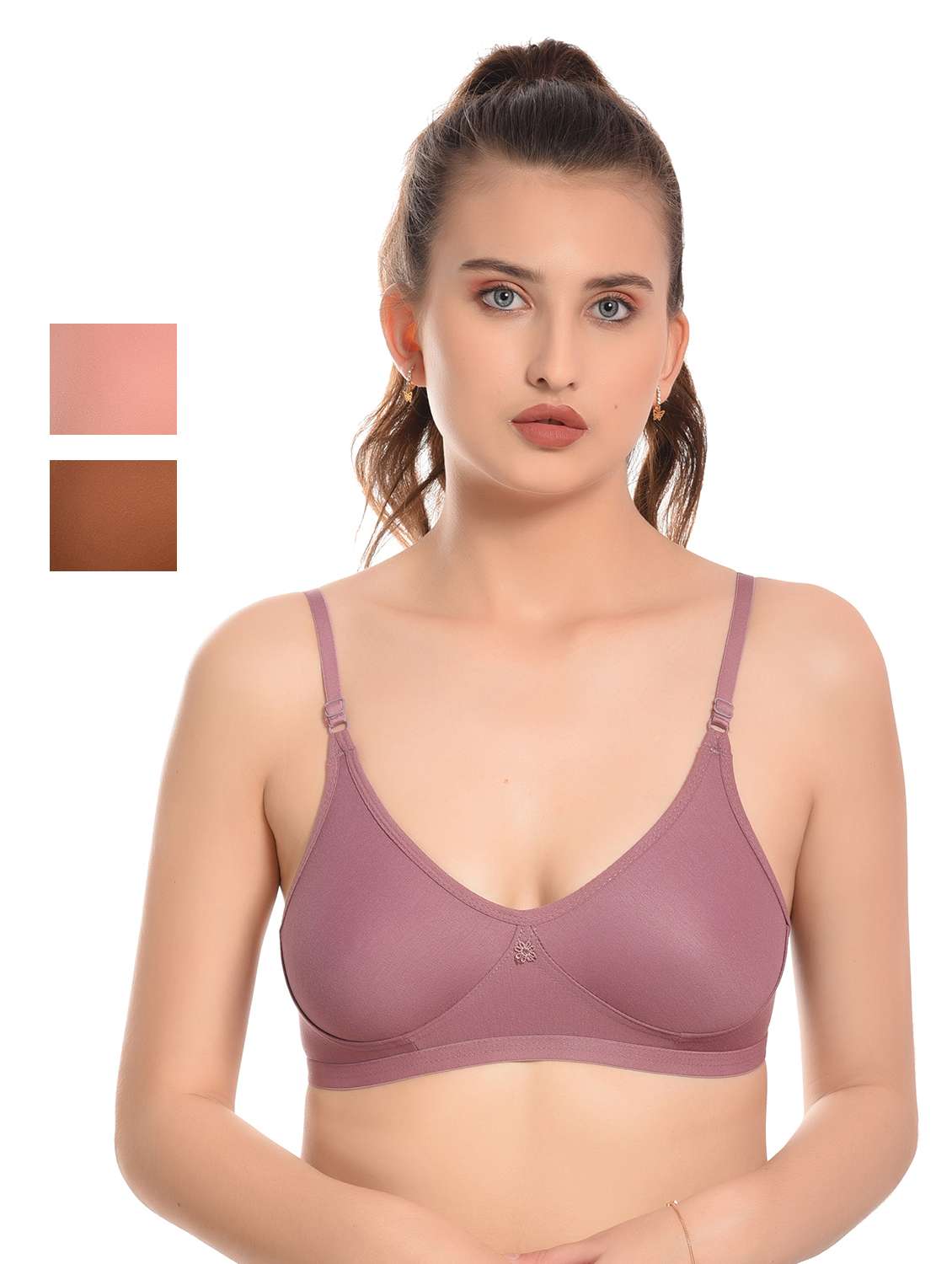 women pack of 3 solid t-shirt bra - 20551870 -  Zoom Image - 0
