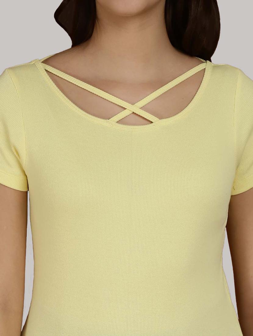 yellow solid regular top - 20551893 - Standard Image - 5