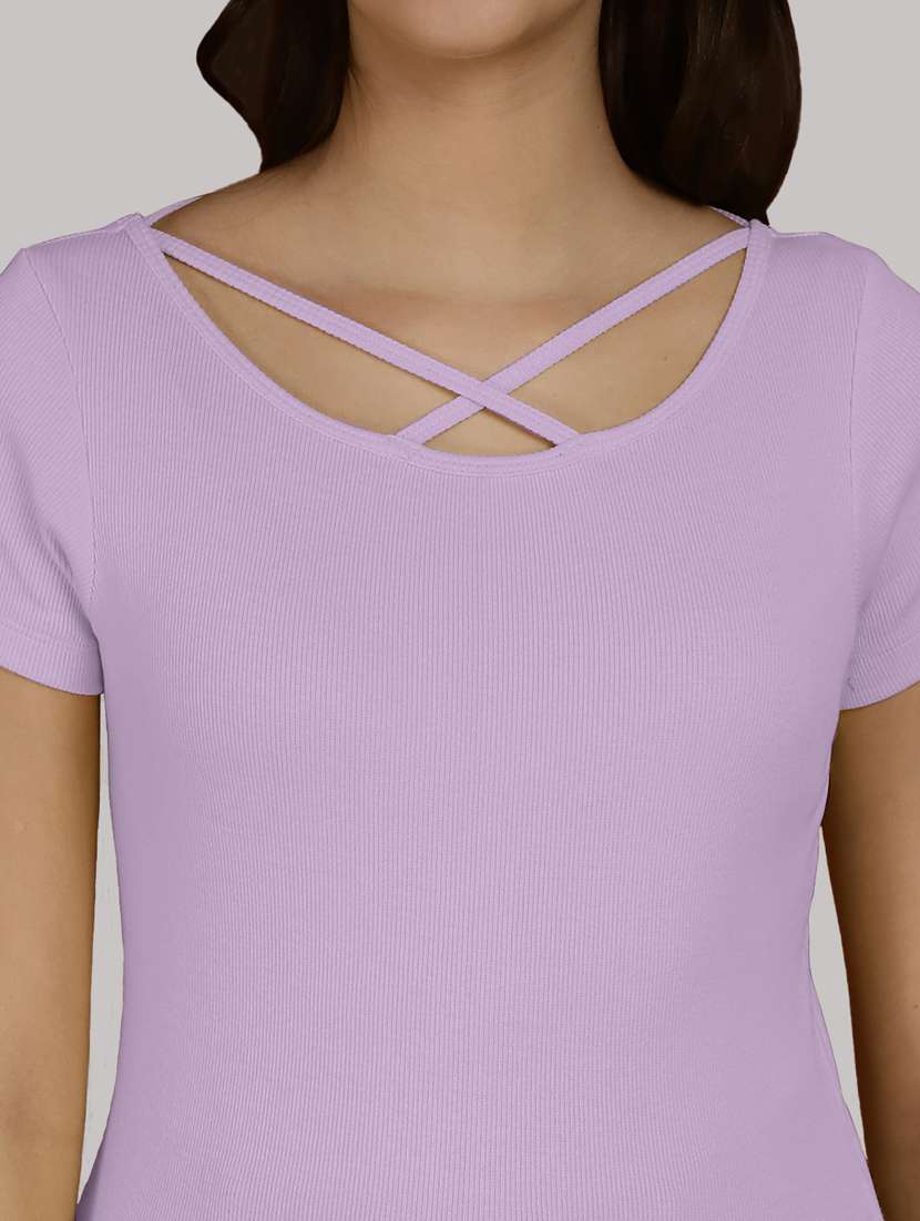 lavender solid regular top - 20551897 - Standard Image - 5