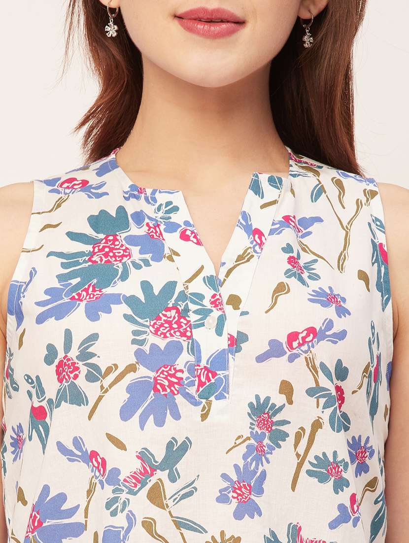 women floral print high-low top - 20555364 -  Standard Image - 5