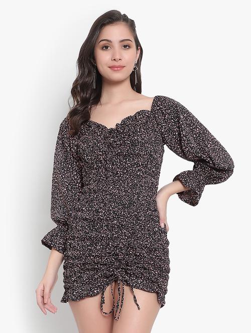 multi colored crepe bodycon dress - 20555387 - Standard Image - 0